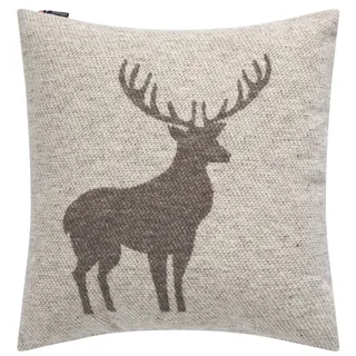David Fussenegger Kissenbezug Silvretta Hirsch Struktur 50 x 50 cm Braun