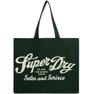 Superdry Damen Damen Tote-Tasche Emaille Grün/Wollweiß 1SIZE - Einheitsgröße