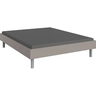 WIMEX Bett WIMEX "Easy, große Auswahl an Größen und Farben, auch in Komforthöhe", grau (sahara grau, alufarben), H:38cm L:210cm, Betten, Bett, ohne Kopfteil, ideal unter Dachschrägen oder Fenster