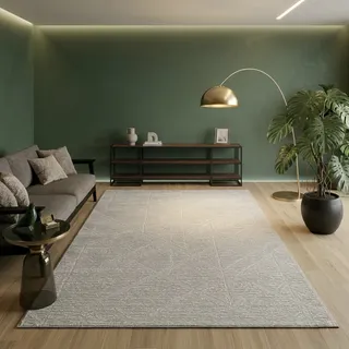Sehrazat Moda 1200 Kurzflorteppich 160 x 230 cm Grau