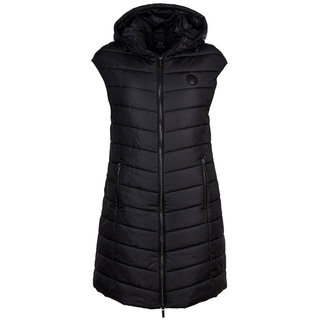 AX ARMANI EXCHANGE Damen Daunen-Weste - Steppweste,ärmellos, Reißverschluss, Kapuze Schwarz S