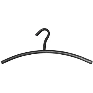 Kleiderbügel Set Tau aus Metall, modernes rundes Design, stabil, schwarz, 6er-Set, nachhaltig