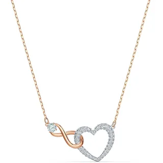 Swarovski Kette mit Anhänger Infinity Herz bicolor