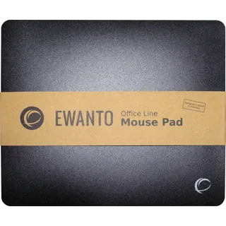 EWANTO Office Line Mauspad Schwarz mit Soft Slide Oberfläche