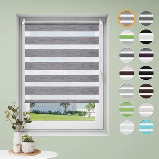 Duo Rollo ohne Bohren Marmor-grau 95 x 140 cm