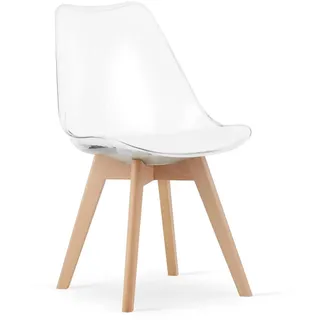 NMK HOME Esszimmerstuhl, Klarer Kunststoff, Transparent, 1er Set