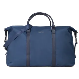 Henkeltasche VALENTINO BAGS "HAND DUFFER BAG BLU", Herren, Gr. B/H/T: 54cm x 35cm x 21cm, blau (blu), Lederimitat, Taschen, Schultertasche, Reisetasche, Sporttasche