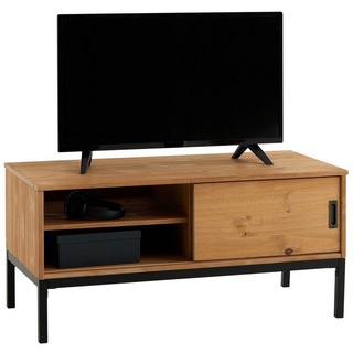 IDIMEX Lowboard SELMA, Lowboard Fernsehtisch TV Möbel Tisch Schrank 1 Tür Industrial Design h braun