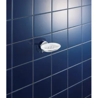 Wenko Seifenschale Milazzo Seifenhalter Chrom/Weiß