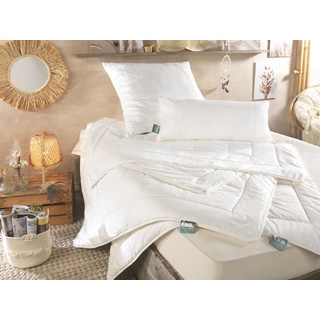 Baumwollbettdecke F.A.N. SCHLAFKOMFORT "African Cotton" Bettdecken Gr. B/L: 135 cm x 200 cm, normal, beige Baumwollbettdecken