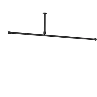KS Handel 24 Duschvorhangstange 250-400 cm schwarz