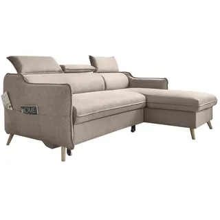 miuform Ecksofa mit Schlaffunktion Sweet Harmony ¦ beige ¦ Maße (cm): B: 228 H: 95