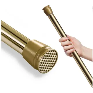 tinycurtains Klemmstange Teleskopstange 70-120 cm oder 111-200 cm Vorhangstange ohne Bohren, Ø 0.22 mm, 1-läufig, ausziehbar, klemmbar, Duschvorhangstange, Badstange, Gardinenstange, Metall, Klemmstange, stufenlos verstellbar, rostfrei, Stange für Türvorhang goldfarben Ø 0.22 mm x 0.22 cm x 70 cm - 120 cm