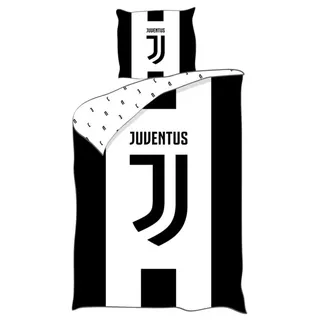 COFI 1453 Juventus Fußball Baumwolle 140 x 200 cm + 65 x 65 cm