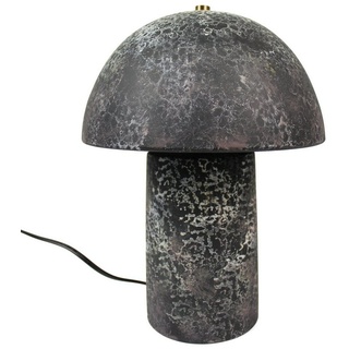 Arnusa Tischleuchte Nachttischlampe Pilz Keramik Steinoptik 23x30 cm, ohne Leuchtmittel grau