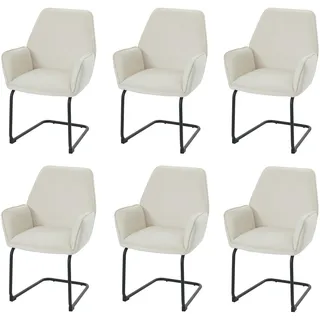 MCW Freischwinger G67 Polyester creme-beige 6er Set