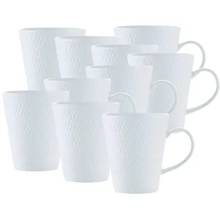 Maxwell & Williams Kaffeebecher 0,35 l Weiß 10 St.