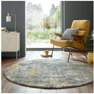 FLAIR RUGS Teppich Wonderlust, rund, Höhe: 10 mm braun|grau