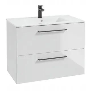 Waschtisch Mit Waschbecken – Hochglanzweiß – 70 Cm – Wandmontage – 70 Cm Badezimmer