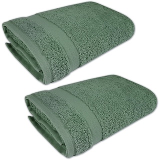 Handtuch FRAMSOHN FROTTIER "Organic Nature" Handtücher Gr. B/L: 50 cm x 100 cm (2 St.), grün (dunkelgrün) Handtücher Badetücher nachhaltig aus Bio-Baumwolle