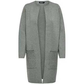 ONLY Damen ONLRIVER L/S Long Cardigan KNT NOOS 15219690,Agave Green/Detail:w. Melange,XS - XS