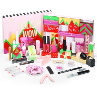 ORTUH Adventskalender Kosmetika, Adventskalender 2022 Mädchen, Lippenstift Lidschattenkosmetik -Set für Mädchen Damen Frauen Weihnachten Geschenke