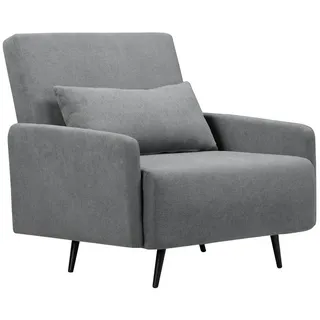 loft24 Daybett Valerie (1 tlg), Schlafsessel ausziehbar, Relaxsessel modern, Funktionssessel grau