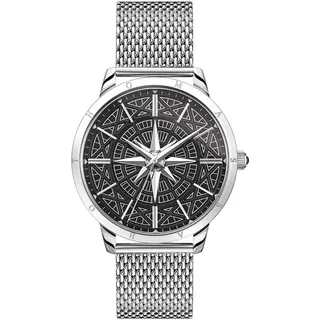 THOMAS SABO Herrenuhr Rebel Spirit Kompass Edelstahl, Edelstahl Silberfarben
