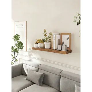 VASAGLE Wandregal 40 x 20 x 3,8 cm Braun