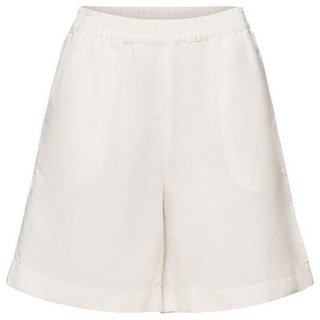 Esprit Shorts Pull-on-Hose aus Baumwolle-Leinen-Mix (1-tlg) beige 44
