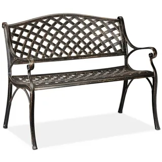 Relaxdays Gartenbank 102 x 0 x 0 cm Schwarz/Bronze