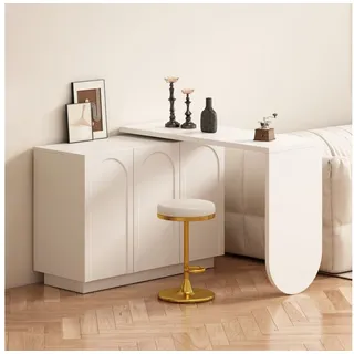 Flieks Kommode mit 360° drehbar Tisch (1 St., mit verstellbarer Ablage), Schminktisch Eckschreibtisch Sideboard mit Stauraum, Breite 110/170 cm