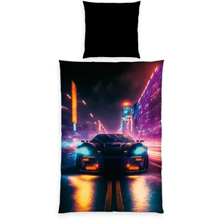 Herding Neon Car Bunt 135 x 200 cm + 80 x 80 cm