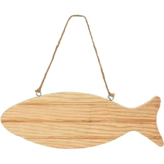 VBS Deko-Schild "Fisch", Kiefernholz, ca. B23,5xH8,5cm, Stärke ca. 0,6cm