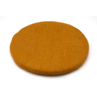 feelz Sitzkissen rund Filz Verschiedene rot-, gelb- und orangetöne 100% Wolle 35 cm Höhe 2-3 cm Handarbeit (orange hell)
