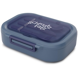 schmatzfatz Lunchbox, Unterteilte Brotdose für Erwachsene & Kinder, Lunchbox mit Fächern, Bento-Box für Schule & Kita, BPA-Freie Schuldose Auslaufsicher & Spülmaschinenfest, Jausenbox Unterteilt