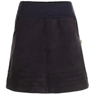 Vishes Minirock Thermorock warmer Damen Winterrock kurz Minirock aus ECO-Fleece Hippie, Retro, Goa Style schwarz 50
