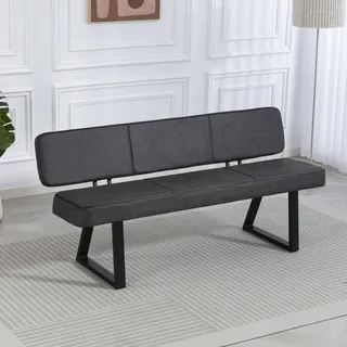 Duo Collection Sitzbank Tara Bank mit Rückenlehne Grau 180 x 83 x 59 cm
