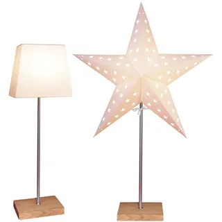 Star Trading Tischlampe Leo Weiß 3 St.