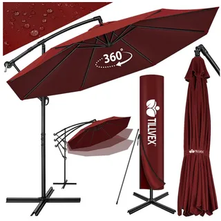 tillvex Sonnenschirm Ø 300 cm Rot