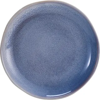 Speiseteller 4er-Set Ø20 x 2,5 cm aus robustem Steinzeug, Blau - Essteller für Hauptspeisen & Snacks. Perfekt für den modernen Esstisch