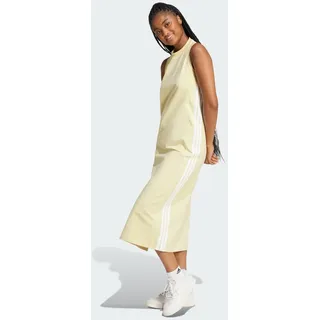Adidas Essentials 3-Streifen Long Racerback Kleid GELB|WEISS 2XS