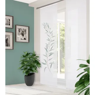home in green Celso 1, grün (mint), B:60cm H:245cm, Polyester, 245x60 cm, 3D- Pflanzenranke, Farbe:Salbei, Größe:245 x 60 cm, Anzahl:1x
