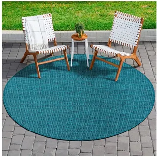 Sanat Melissa 8000 Outdoor-Teppich Ø 150 cm Blau