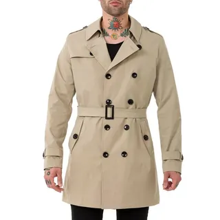 RedBridge Trenchcoat Red Bridge Herren Mantel Trenchcoat Jacke Beige L beige L