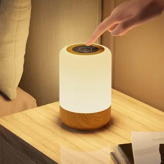 LED Nachttischlampe Touch Dimmbar, Tischlampe Batteriebetrieben 8