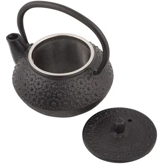 Teekanne Gusseisen, 0.3 L Japanische Teekanne Teapot mit Edelstahl Siebeinsatz für Loser Blätter Tee, Ideal für Zuhause, Büro, als Geschenk