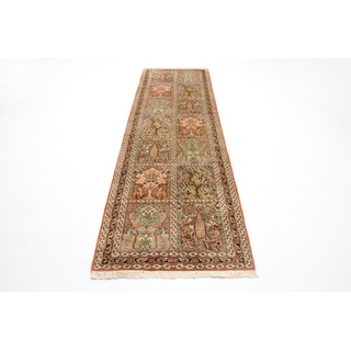 Läufer Kaschmir Seide Teppich handgeknüpft mehrfarbig, morgenland, rechteckig, Höhe: 5 mm bunt