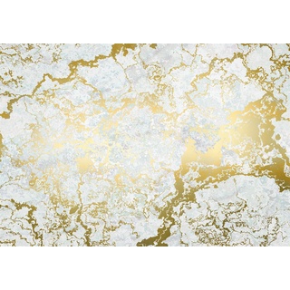 KOMAR Vliestapete "Marbelous" Tapeten Gr. B/L: 400 m x 280 m, Rollen: 1 St., goldfarben (gold, weiß) Steintapeten