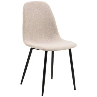 Stuhl Celia, Schwarz, Beige, Textil, konisch, 44x86x54 cm, Stoffauswahl, Esszimmer, Stühle, Esszimmerstühle, Vierfußstühle